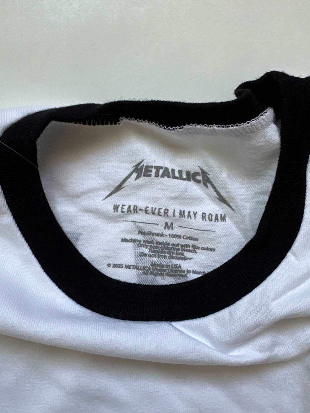 Metallica pop up exclusive 2025 world tour ringer tee short sleeve metal tshirt - Picture 2 of 4